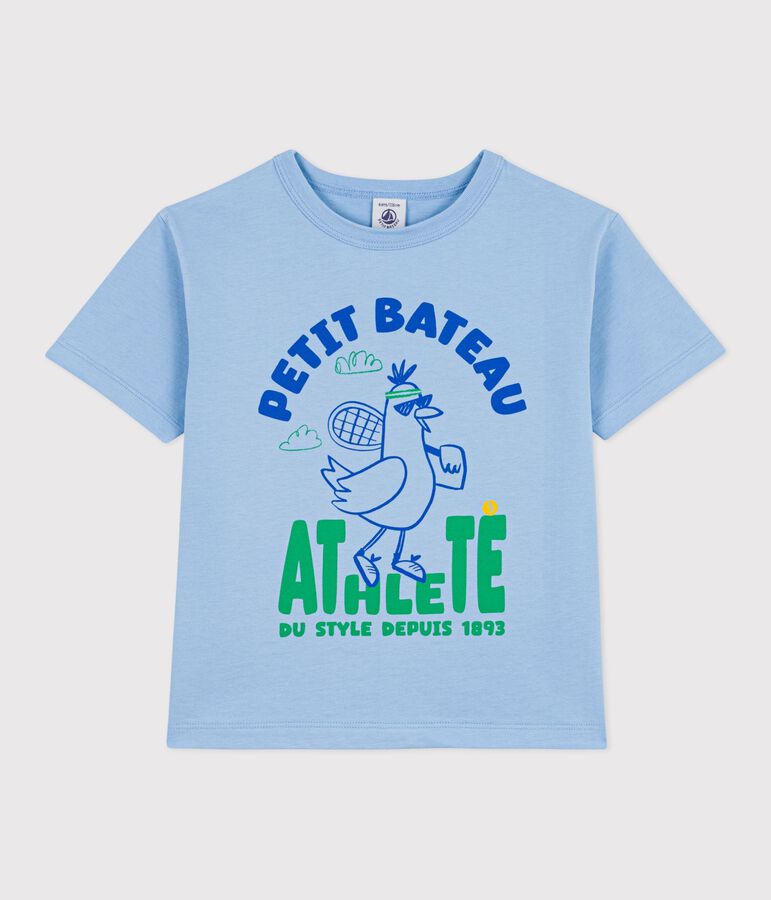 Kurz&auml;rmeliges Kinder T-Shirt aus Baumwolle blau