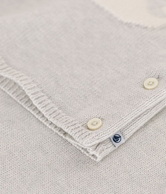 Baby-Set aus Woll- und Baumwoll-Strick beige MONTELIMAR CHINE