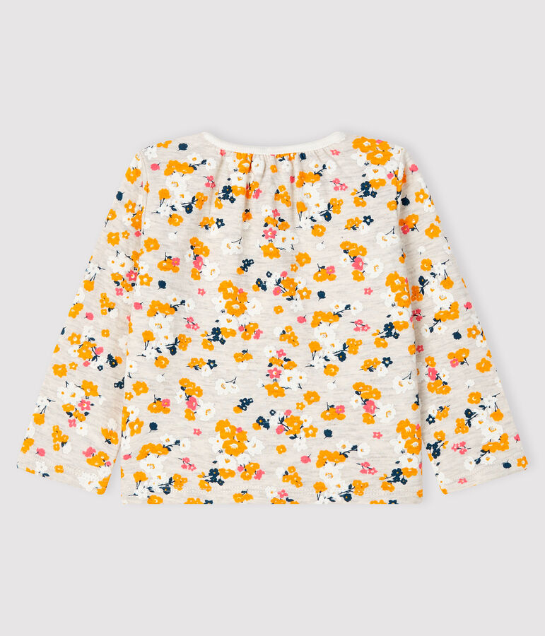 Baby-Cardigan aus Doppeljersey f&uuml;r M&auml;dchen beige/vielfarbig