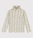 Rollkragenshirt aus Baumwolle mit Blumenmuster für Mädchen