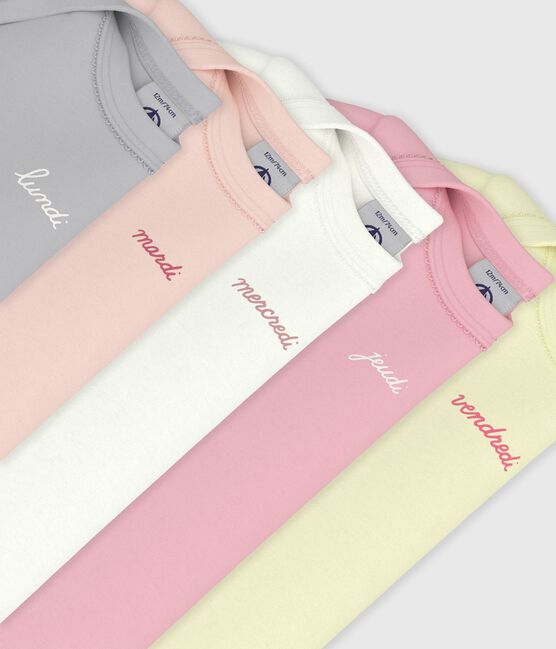 Set kurzärmeliger Baby-Bodys aus einfarbiger Baumwolle variante 1