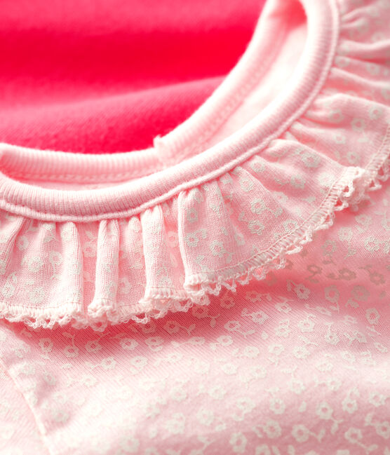 2er-Set Baby-Bodies mit Kragen aus Baumwolle für Mädchen variante 1