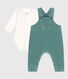Baby-Set, Latzhose aus Samt und Body