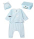 Dreiteiliges Baby-Geschenkset aus Rippstrick