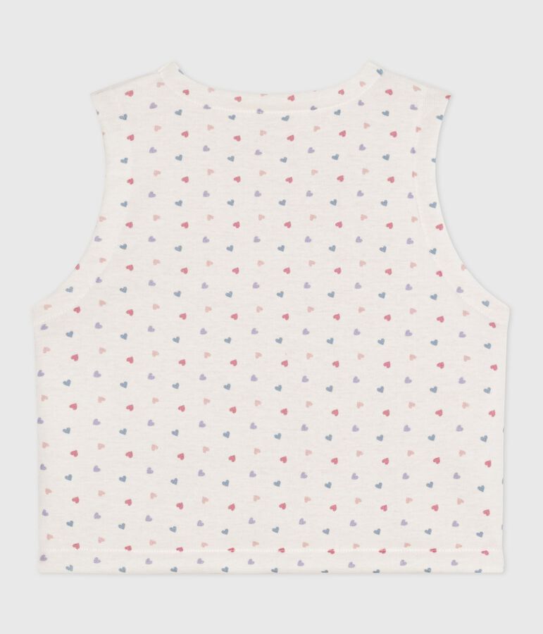 Wendbare Baby-Weste aus bedruckter Baumwolle weiss/vielfarbig