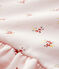 Langärmeliges Baby-Kleid aus Molton für Mädchen rosa FLEUR/weiss MULTICO
