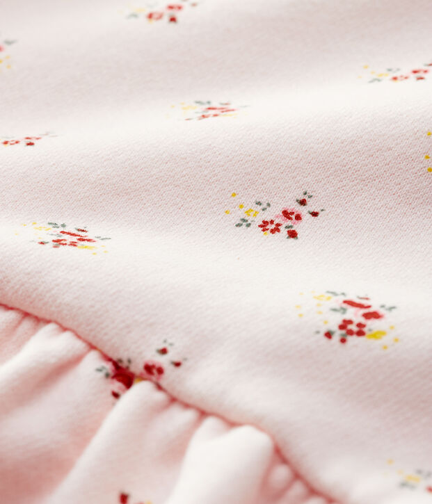 Lang&auml;rmeliges Baby-Kleid aus Molton f&uuml;r M&auml;dchen rosa/vielfarbig
