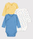 3er-Set Baby-Bodys aus Bio-Baumwolle