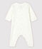 Fußloser Baby-Strampler in Weiß aus Bio-Baumwolle und mit Sternen-Motiv weiss MARSHMALLOW/weiss MULTICO