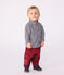 Baby-Hemd aus Flanell mit Karomuster blau SOIR/ MILK