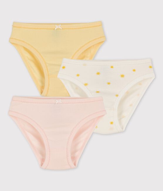 3er-Set Slips aus Bio-Baumwolle mit Sonnenmotiv für Mädchen variante 1
