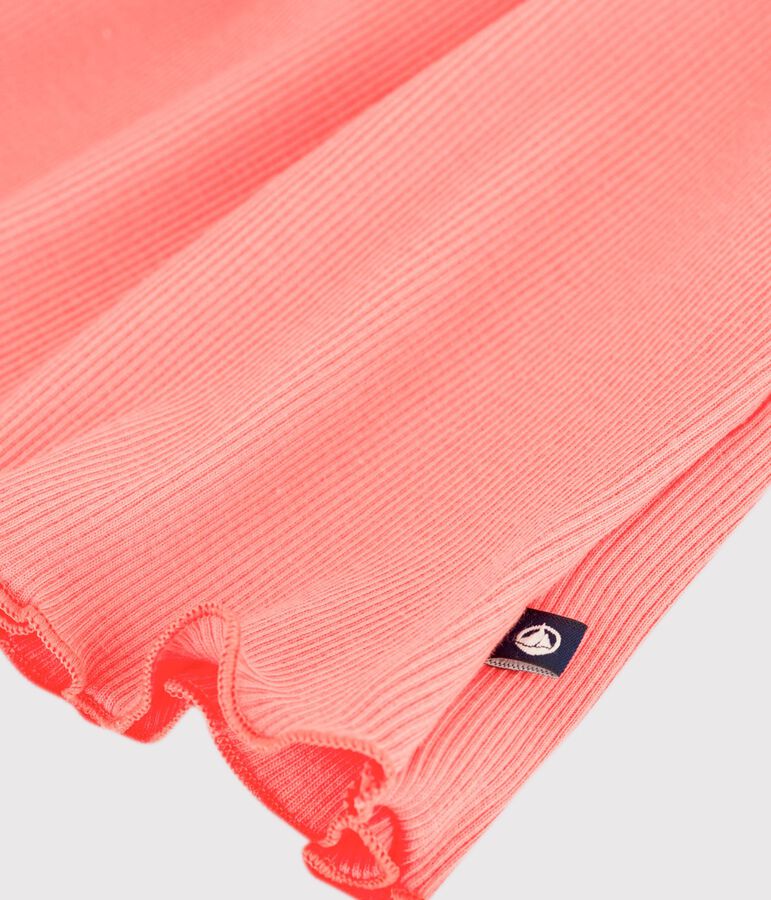 &Auml;rmelloses Baby-Kleid aus einfarbiger Baumwolle rosa