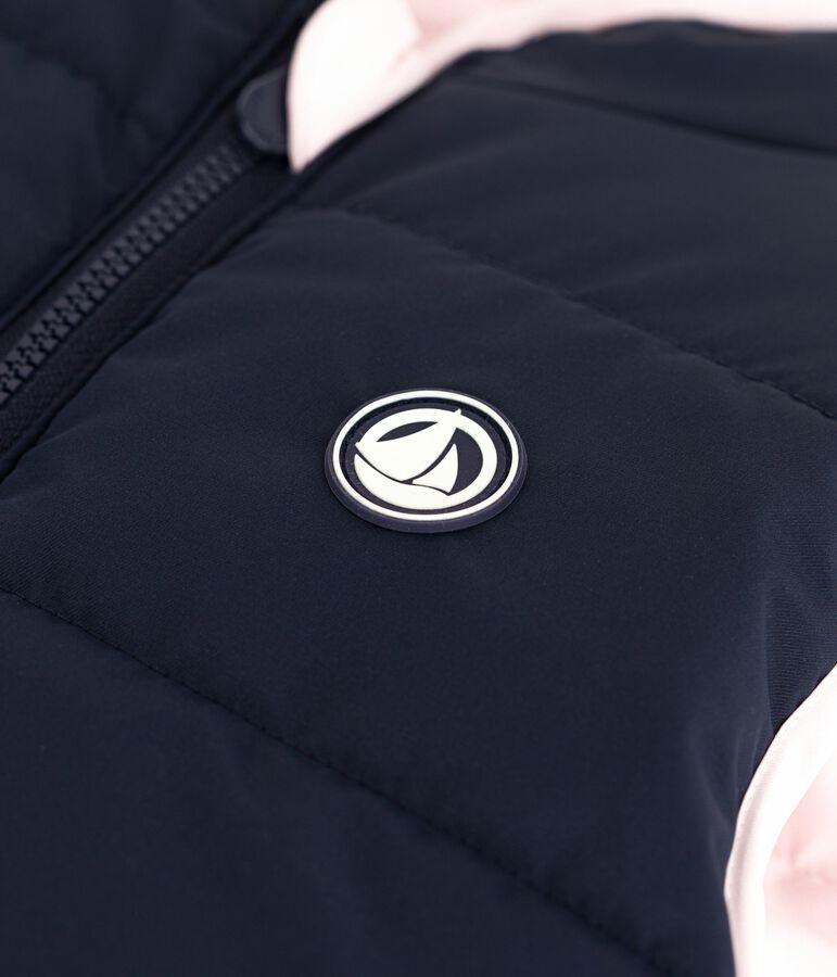 &Auml;rmellose Kinder-Winterjacke zum Wenden in zwei Farben rosa/blau