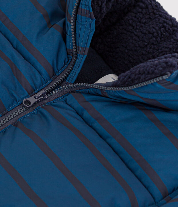 Winterjacke mit ausziehbarer Kapuze blau/blau