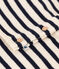 Baby-Set aus Woll- und Baumwoll-Strick mit Marinestreifen naturfarben/blau
