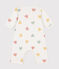 Langer Baby-Overall aus Baumwolle weiss MARSHMALLOW/weiss MULTICO