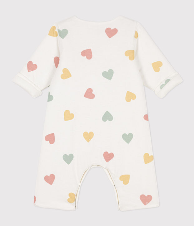 Langer Baby-Overall aus Baumwolle weiss/vielfarbig