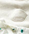 Zweiteiliges Baby-Set aus Bio-Molton mit Pflanzenmuster beige MONTELIMAR/weiss MULTICO