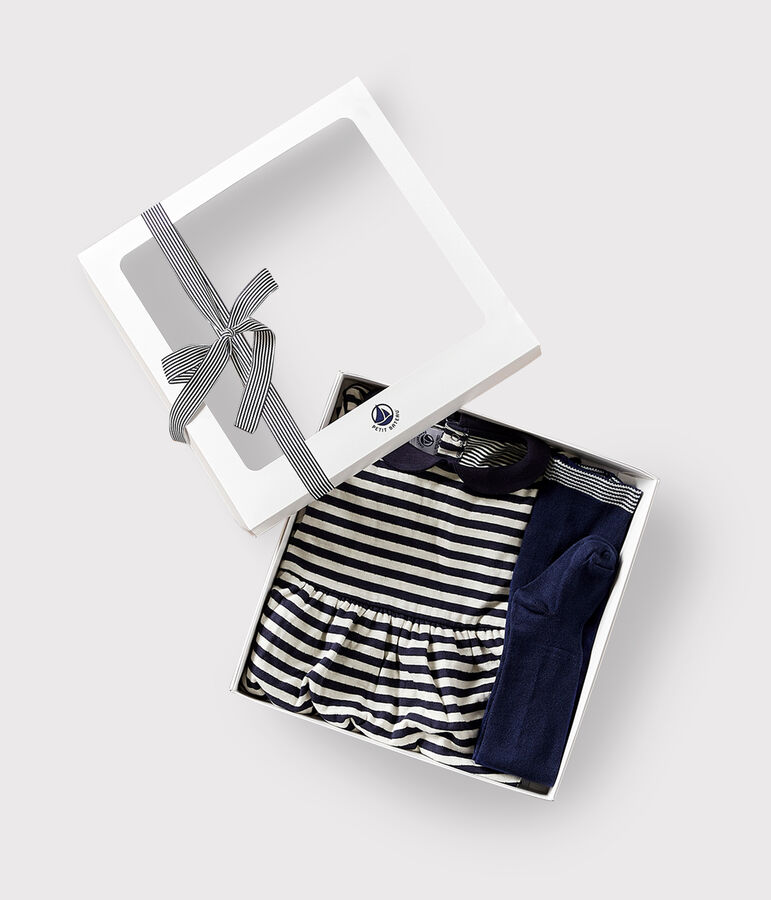 Baby-Geschenkset Kleid und Strumpfhose vielfarbig