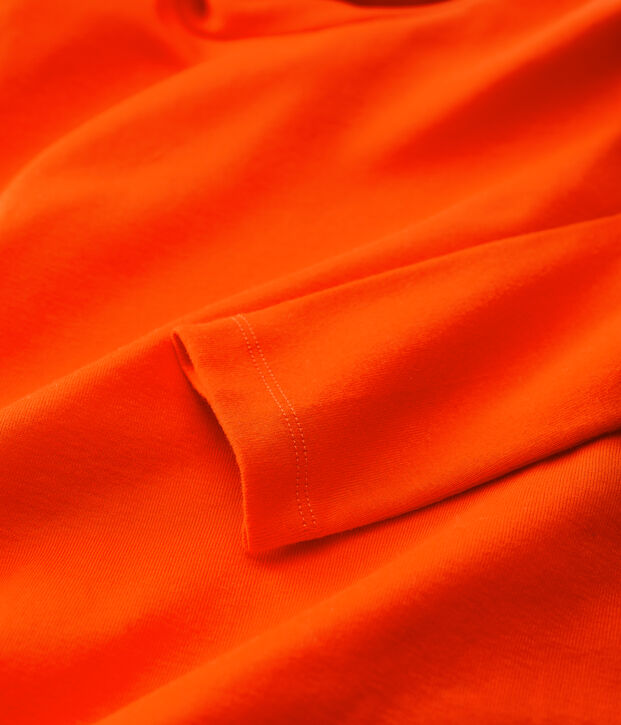 Kinder-Unterziehpullover aus Baumwolle f&uuml;r M&auml;dchen / Jungen orange
