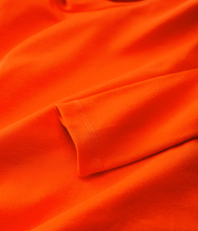 Kinder-Unterziehpullover aus Baumwolle f&uuml;r M&auml;dchen / Jungen orange CAROTTE