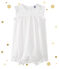 Baby-Kurzoverall Mädchen weiss ECUME