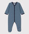 Gestreifter Strampler aus Doppeljersey SMOKING/ AZUL