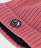 Baby-Strickmütze mit Fleece-Futter rosa ROSEWOOD