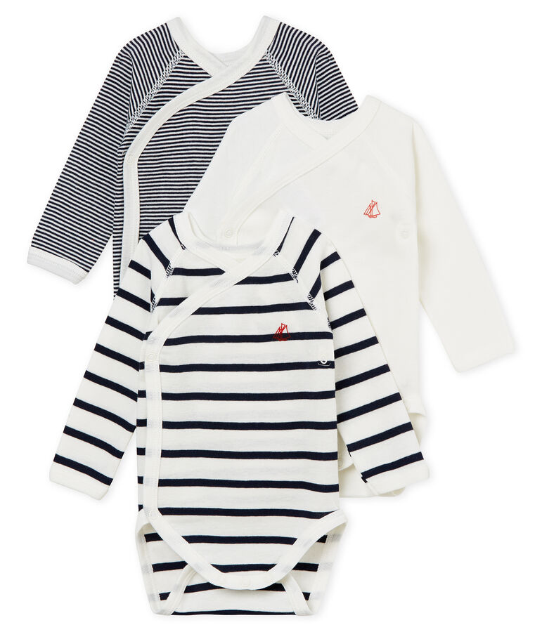 Trio Baby-Bodys f&uuml;r Neugeborene, Unisex vielfarbig