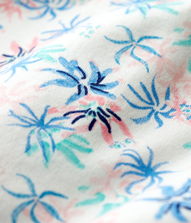 Baby-Einteiler aus feinem Jersey mit Windr&ouml;schen-Motiv f&uuml;r M&auml;dchen weiss/vielfarbig