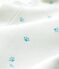 Fußloser Baby-Strampler aus Baumwolle mit Babyfüßchen-Motiv weiss MARSHMALLOW/weiss MISTIGRI