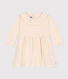 Langärmeliges Babykleid aus zwei Materialien
