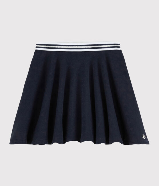 Kinderrock aus Strickgewebe für Mädchen blau SMOKING