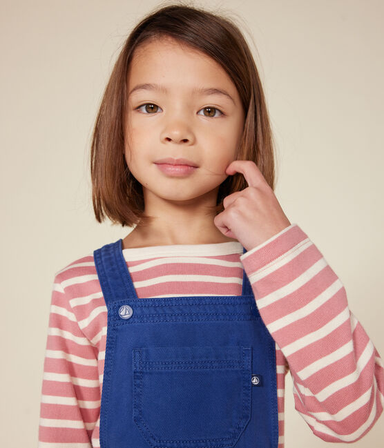 Ikonisches Kinder-Streifenshirt "Marinière" für Mädchen und Jungen rosa ROSEWOOD/ AVALANCHE