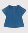 Kurzärmelige Baby-Bluse aus Jeansstoff  blau DENIM CLAIR