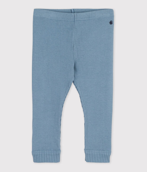 Baby-Leggings aus Rippstrick blau