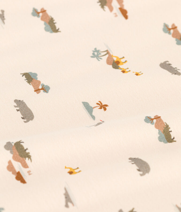 Leichter Baby-Schlafsack aus Baumwolle TOG 0.8 naturfarben/vielfarbig