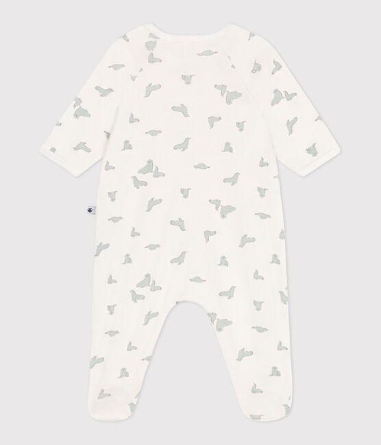 Strampler aus Baumwolle mit Seehund-Motiv weiss MARSHMALLOW/weiss MULTICO