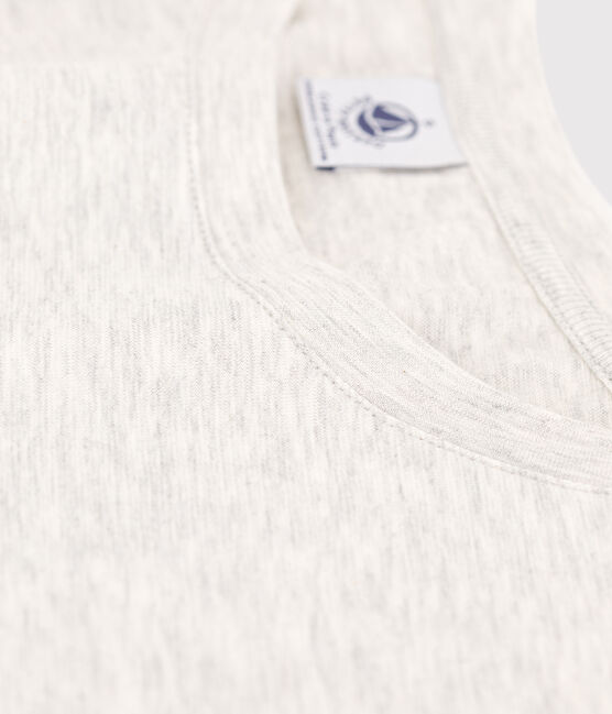 T-Shirt DAS GERADE mit Rundhalsausschnitt aus Bio-Baumwolle für Damen grau BELUGA CHINE