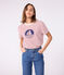 Kurzärmeliges Damen T-Shirt "Le Droit" mit geradem Schnitt aus Baumwolle rot MILK/ AMARANTE
