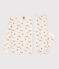 Kinderpyjama mit schmaler Passform aus Baumwolle mit Vogelmotiv weiss MARSHMALLOW/weiss MULTICO
