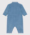 Langer Baby-Overall aus einfarbigem Fein-Cord im Tankwart-Stil ADRIATIC
