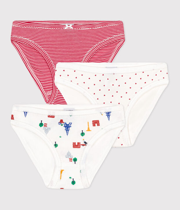 3er-Set-Slip aus Baumwolle f&uuml;r M&auml;dchen vielfarbig