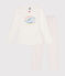 Kinderpyjama aus Baumwolle weiss MARSHMALLOW/weiss MULTICO