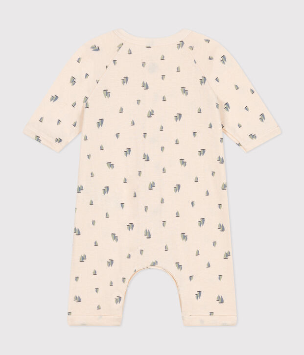 Langer Baby-Overall aus Doppeljersey naturfarben/vielfarbig