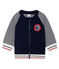 Baby-Cardigan aus Doppeljersey mit Reißverschluss für Jungen blau SMOKING/weiss MARSHMALLOW CN