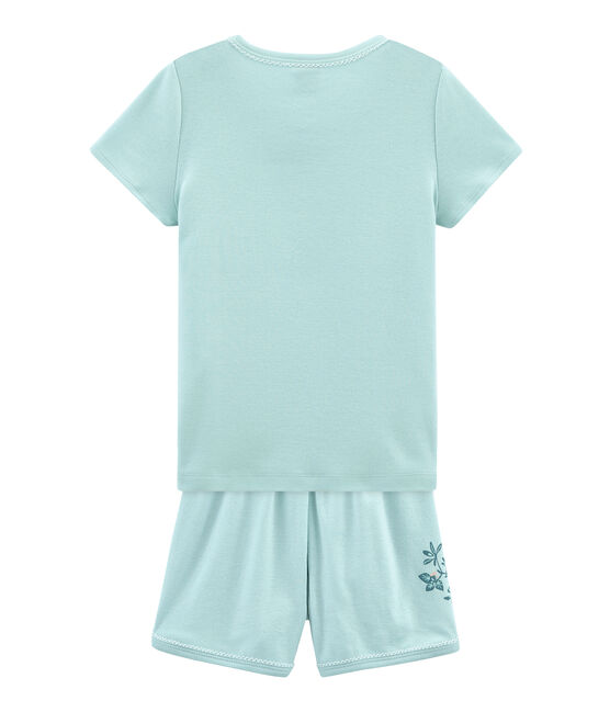Rippstrick-Kurzpyjama für kleine Mädchen CRYSTAL