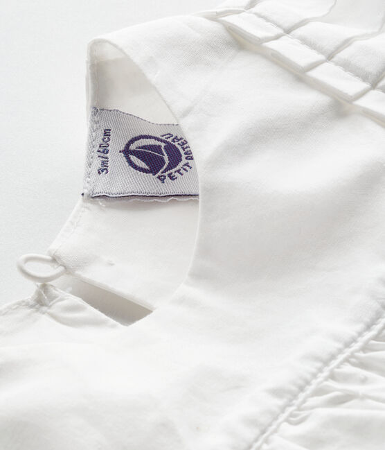 Baby-Kurzoverall Mädchen weiss ECUME