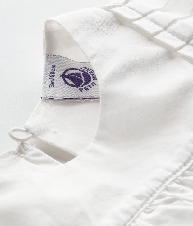 Baby-Kurzoverall M&auml;dchen weiss