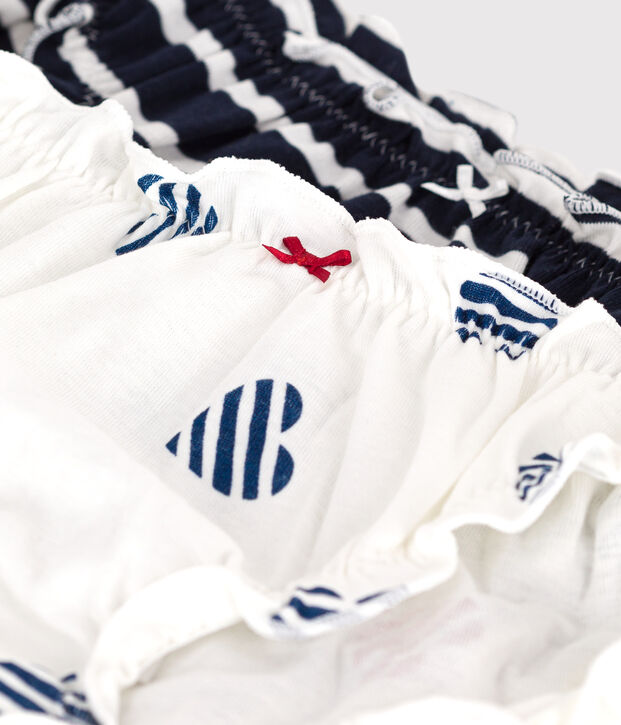 2er-Set Damen-Slips aus Baumwolle mit Herzmotiv vielfarbig